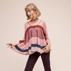 Anthropologie Meadow Rue Tier Blouse